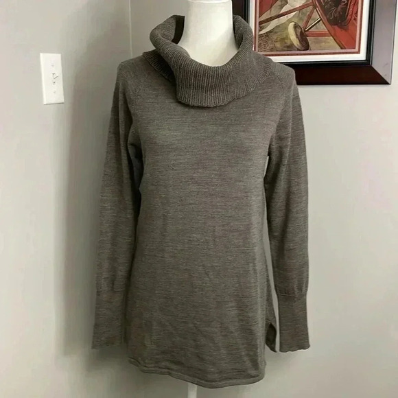 Smartwool Sweaters - Smartwool Gray Merino Wool Cowl Neck Long Sleeve Sweater size Medium